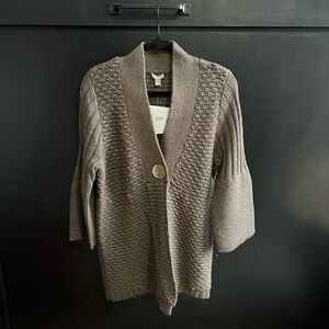 J. Jill Taupe Textured Cardigan